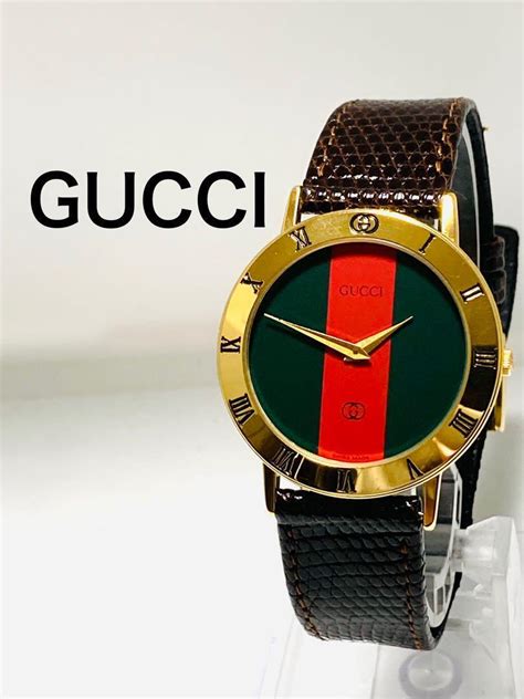 gucci vintage watch 3001 red and blue 80 s|Gucci Quartz 3001M Wristwatches for sale .